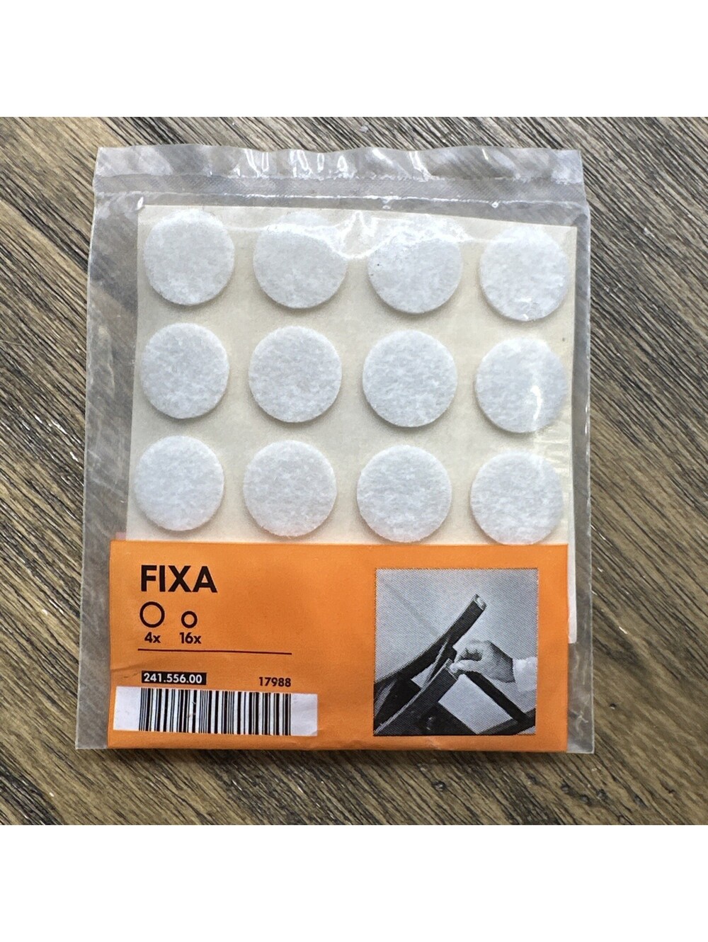 New IKEA FIXA Stick-On Floor Protectors Self-Adhesive Anti-Scratch Pads 20pc